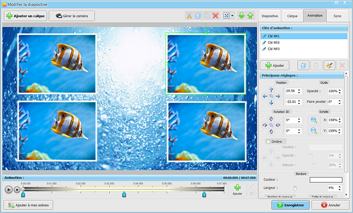 Slide animation editor