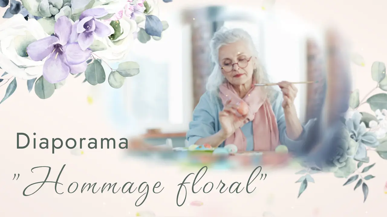 Modèle de diaporama 'Hommage floral'