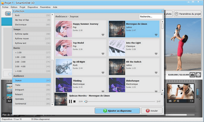Créer un diaporama et y ajouter de la musique avec SmartSHOW 3D
