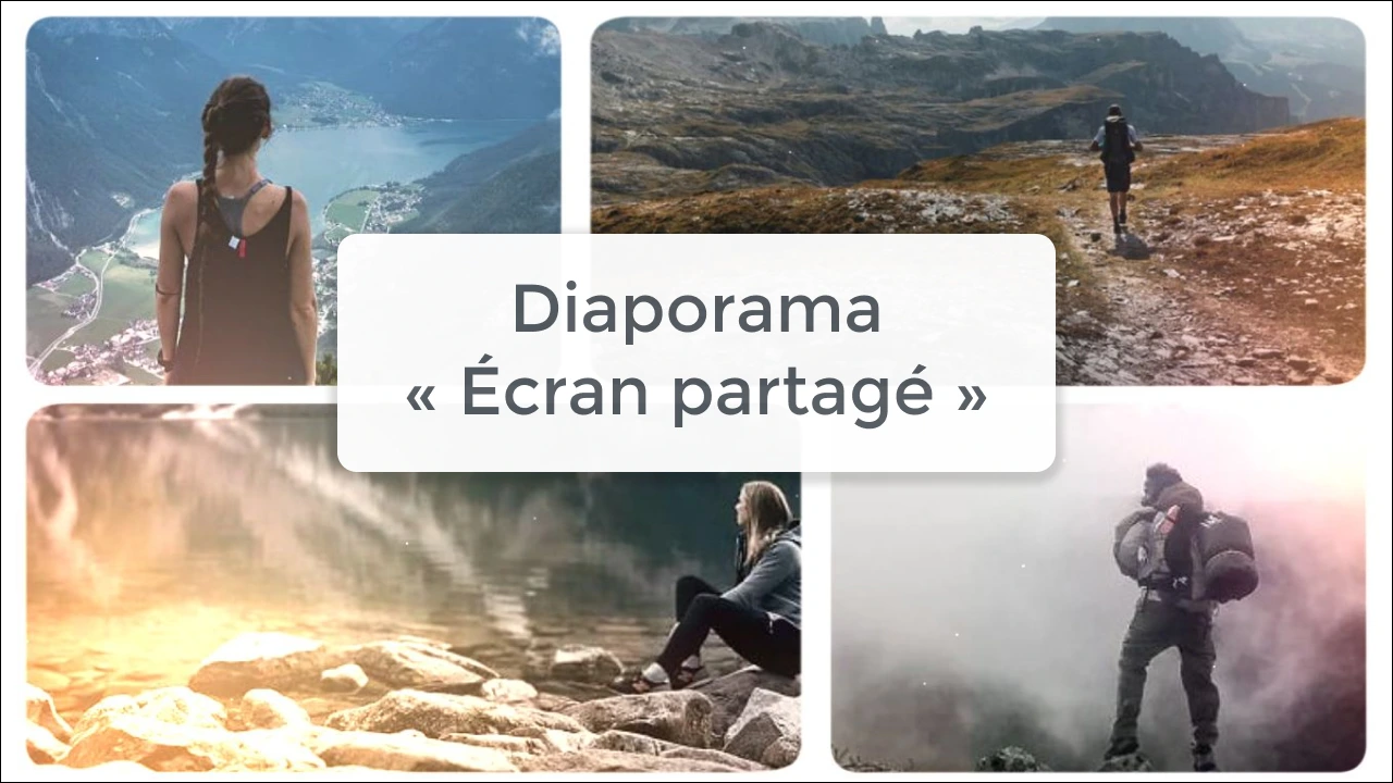 Modèle de diaporama 'Écran partagé'