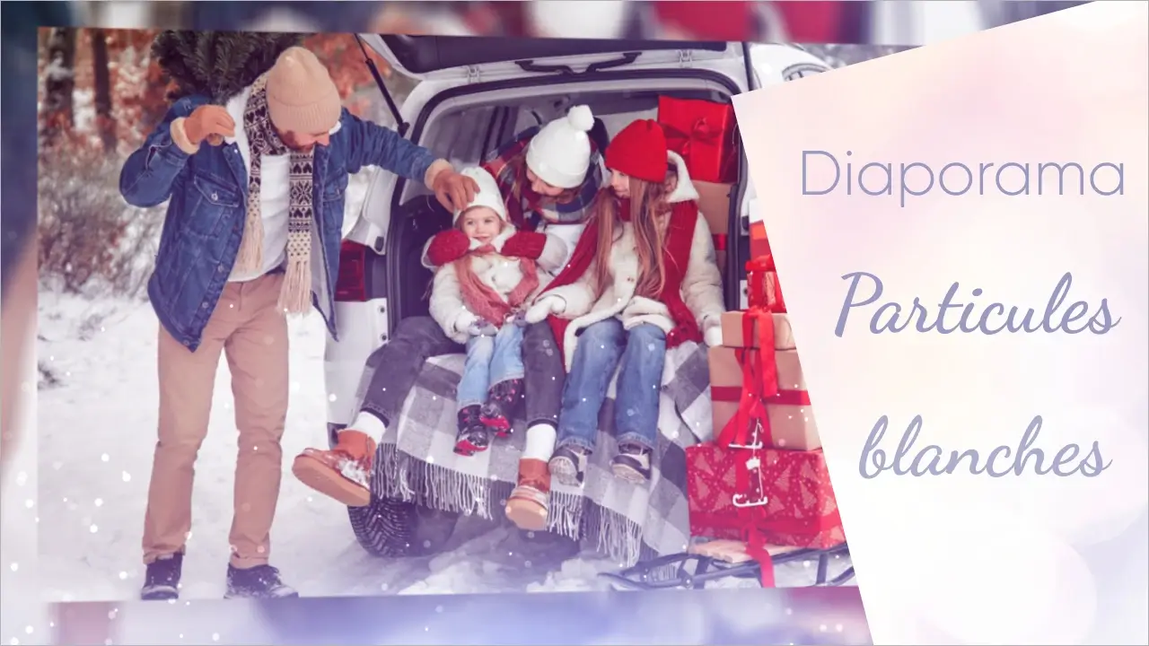 Modèle de diaporama 'Particules blanches'